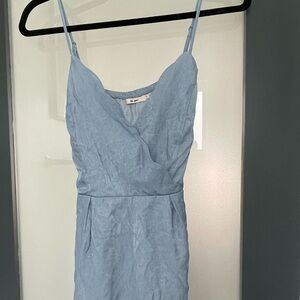 Light Blue Romper with Spaghetti Straps